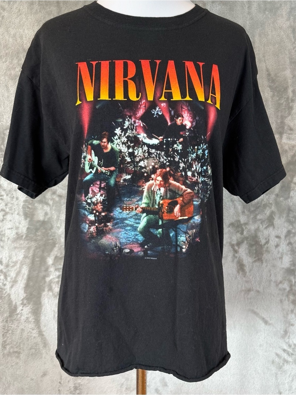 Nirvana Black Band Graphic Tee Crewneck Grunge Short Sleeve Unisex M